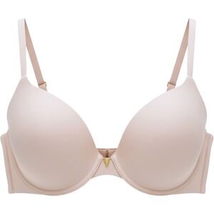Victoria Secret Perfect Coverage Bra 34C Multiway Underwire Push Up Beige Smooth